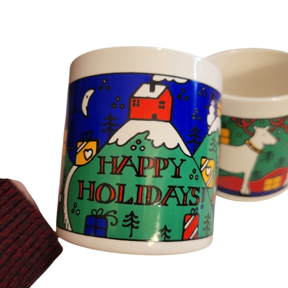 Vintage Houze Alan Wood Christmas Mugs, Made in England Set of 2 - Picture 5 of 10